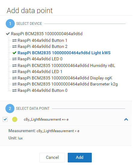 Add data point