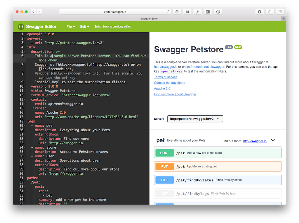 swagger editor 3.0 open